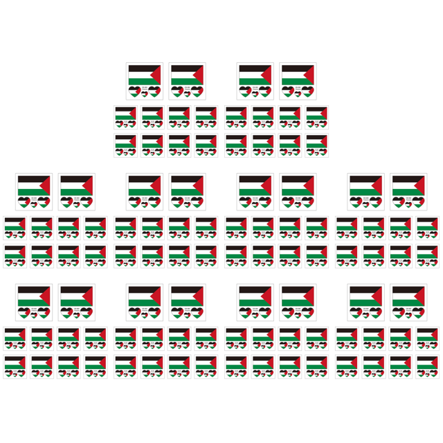 10 Uds Pegatinas Pequeñas Duraderas Pegatina Palestina Impermeable para Eventos