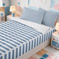thumbnail image 3 of Erosebridal Minimalist Stripe Zipper Twin Comforter Sets with Fitted Sheet and 2 Pillowcases,Linear Striped Zipper Bedding Set,Reversible,4-Piece, 3 of 7