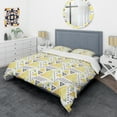 thumbnail image 3 of Designart « Design Rétro Triangulaire IV » Ensemble de Housse de Couette Mi-Siècle, 3 of 4