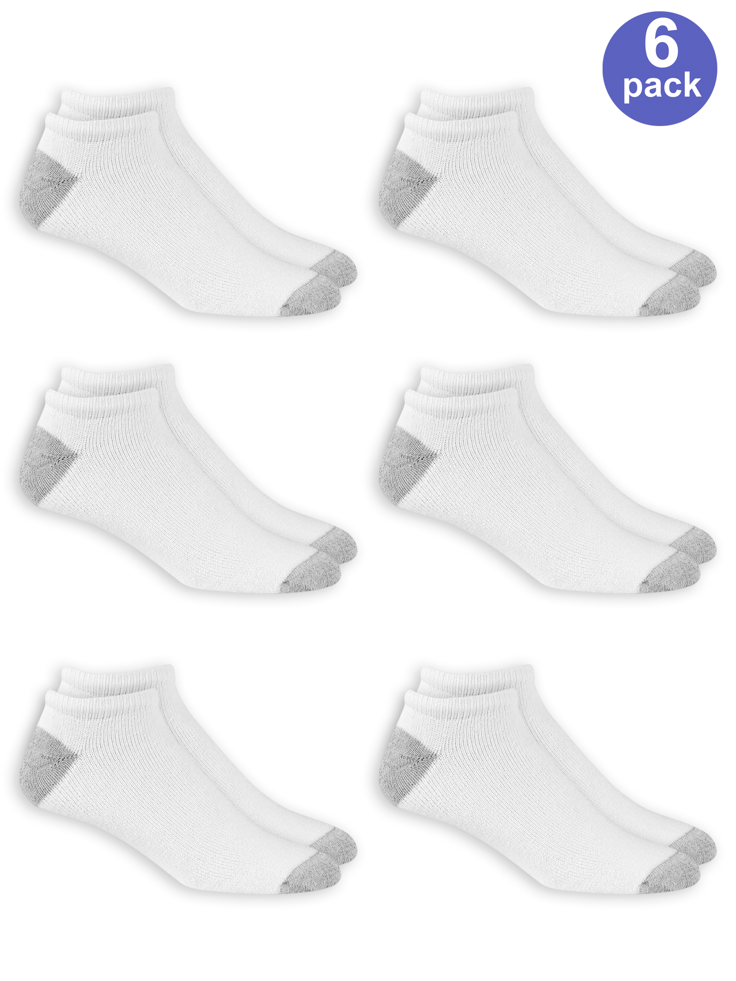Men's No Show Socks 6 Pack