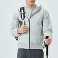 thumbnail image 2 of Dreluolixuan Workout Shirts Men Sun Protection UV SPF Long Sleeve Performance Quickly Dry Fishing Shirt Zipper Lightweight Tops Hiking Running Casual Tops, 2 of 5