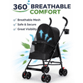 thumbnail image 5 of Foldable Pet Stroller for Small Dogs & Cats – Lightweight Portable Dog & Cat Carrier with 360° Swivel Front Wheels, Breathable Mesh, Cup Holder & Large Storage – Easy One‑Hand Fold, 5 of 7