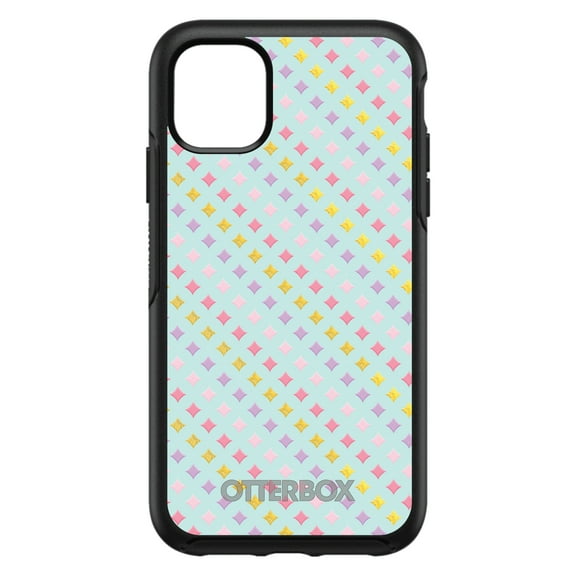 DistinctInk OtterBox Symmetry Custom Case for Apple iPhone 15 (6.1" Screen) - Pink Purple Teal - Lightweight Grip