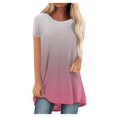 thumbnail image 3 of T-shirts Dégradés pour Femmes 2026 Mode Été Manches Courtes Col Rond Tuniques Amples, 3 of 6