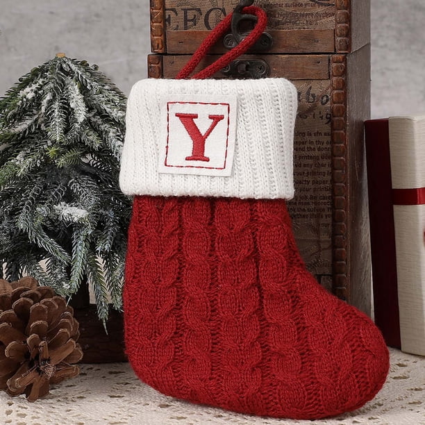 Initial Alphabet Christmas Stockings 7inch Letter Personalised Xmas Stocking Letter Personalised Xmas Stocking 26 Soft Stockings Decorations For Family Party