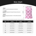 thumbnail image 5 of Haiem Pink And White Polka Dot Printed Women's Workout Tank Top, Quick-Dry Sleeveless Gym Shirt, Breathable Lightweight Athletic Top for Running, Yoga, and Casual Wear-, 5 of 7