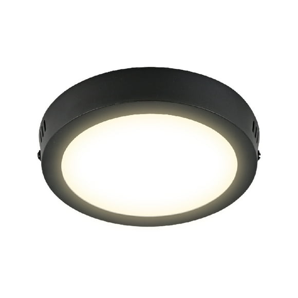 Lámpara Plafón LED de Sobreponer, 12 W, Luz Suave Cálida, Interiores, No atenuable, LED integrado