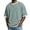 Green, variant on Big and Tall Men's Waffle Knit Short Sleeve Henley Shirt Contrast Trim Crew Neck Half Zip Shirts Placket Pocket Casual Loose Fit Daily Basic Tee Tops