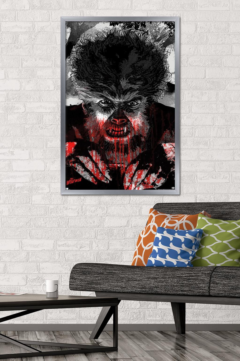 The Wolf Man - Autumn Moon Wall Poster, 22.375" x 34" Framed
