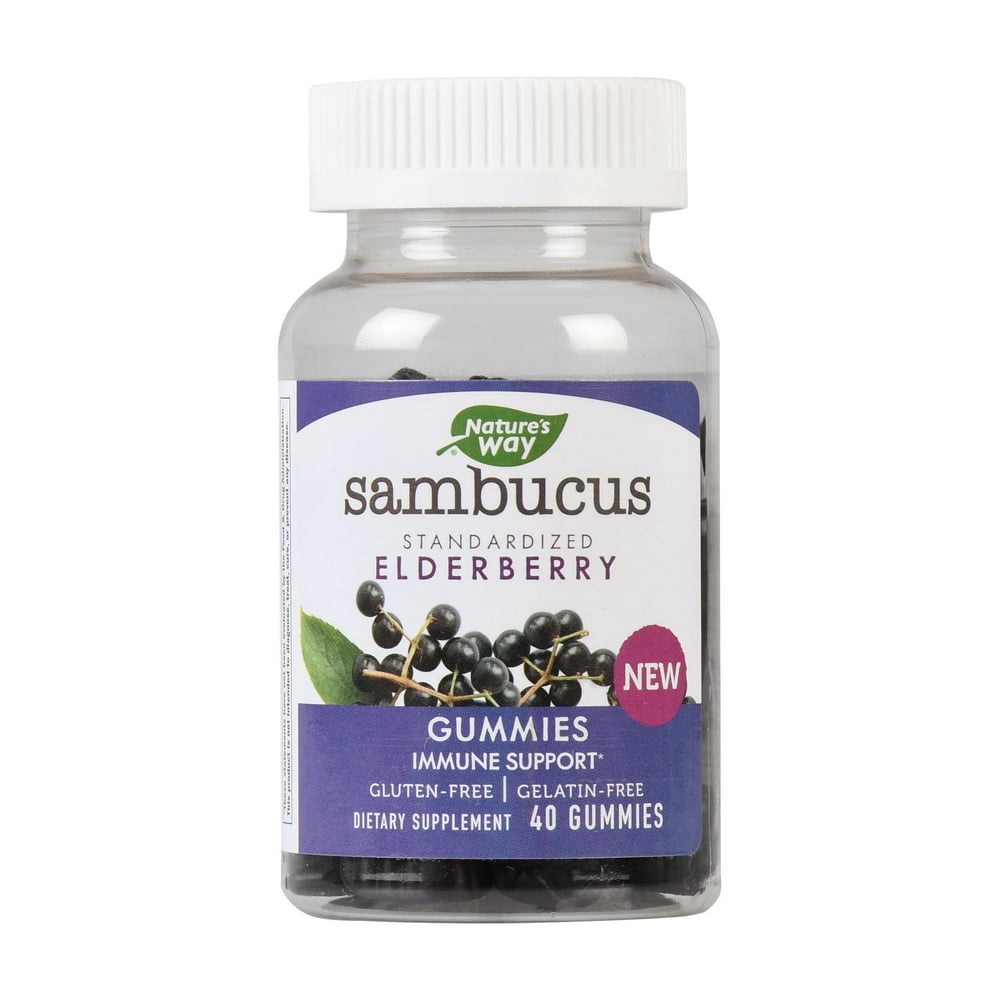 Sambucus Standardized Elderberry Gummies, Immune Support Supplement, 40