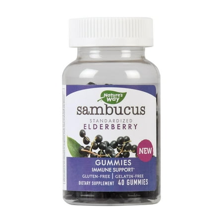 Sambucus Elderberry Gummies Herbal Supplements with Vitamin C & Zinc 40