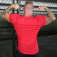 thumbnail image 5 of 5% Nutrition Rich Piana Red Muscle T-Shirt, Cotton Legend Short Sleeve Bodybuilding Gym Tee for Men, 5 of 5