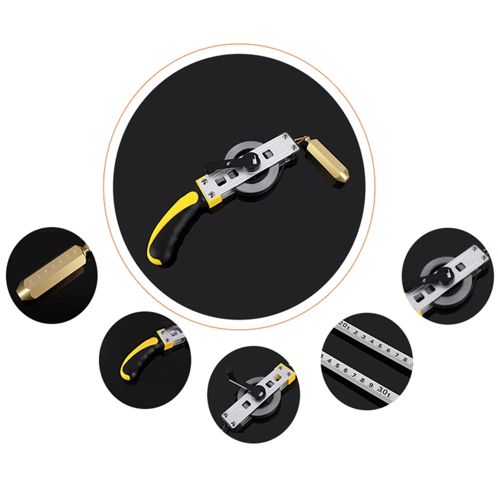 MOMOJIA Explosion-Proof Oil for Tank Gauging Tapes Handheld Carbon Steel Oil Gauging Tape with Plumb Bob Tape Measure 10/15/20m