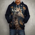 thumbnail image 3 of Sudadera con capucha con estampado de jirafa y gato para hombre, divertida sudadera con capucha con estampado 3D de animales, de manga larga, informal, ropa de calle, sudaderas con capucha, sudadera h, 3 of 5