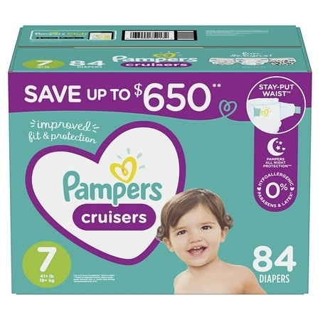 Pampers Cruisers Diapers, Size 7, 84 ct.