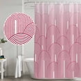 thumbnail image 5 of Red Ombre Shower Curtain, Waterproof Shower Curtains for Bathroom, Farmhouse Stripes Modern Abstract Art Washable Fabric Bathtub Curtain Set Bath Decor with 12 Hooks 72"x78", 5 of 8