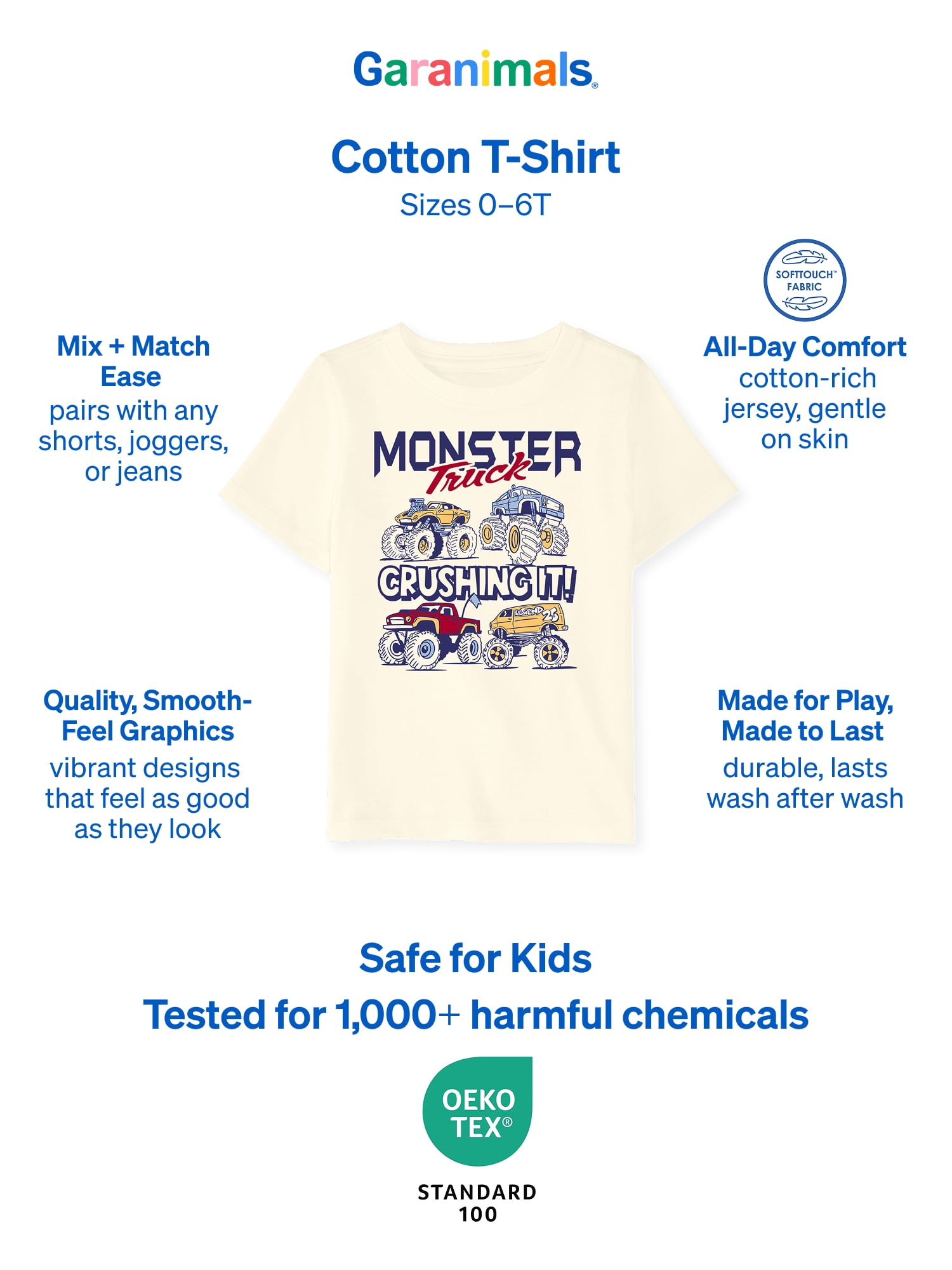 Garanimals Baby & Toddler Boys Shirts, Single & 3-Pack, Sizes 0-6T