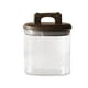 thumbnail image 1 of Recipiente de almacenamiento de vidrio hermético transparente, botes de cocina con tapa de madera 700ml, 1 of 6