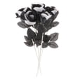 thumbnail image 3 of facefd Polyester Roses Halloween Centres de Table Décoration de Fête Noir et Blanc, 3 of 5