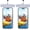 White& White, variant on Generic Waterproof Phone Pouches, Universal Fit, Clear, 2 Pack