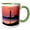 Green/White, variant on 3drose, Lighthouse in Denmark at Sunset, 11oz Magic Transforming Mug