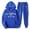 Blue, variant on Men's Plus Size Long-Sleeved Letter Printed 2-Piece Sportswear Set – Casual Hoodie and Sweatpants