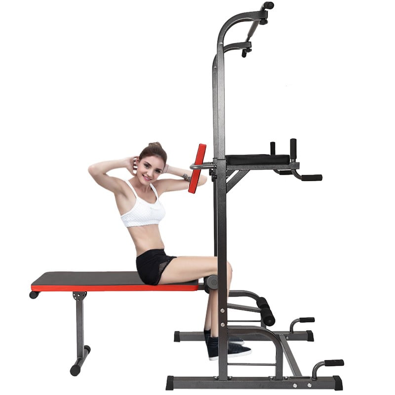 Details about   Home Gym Power Tower Pull Up Equipment Workout Dip Station with Sit Up Bench US 