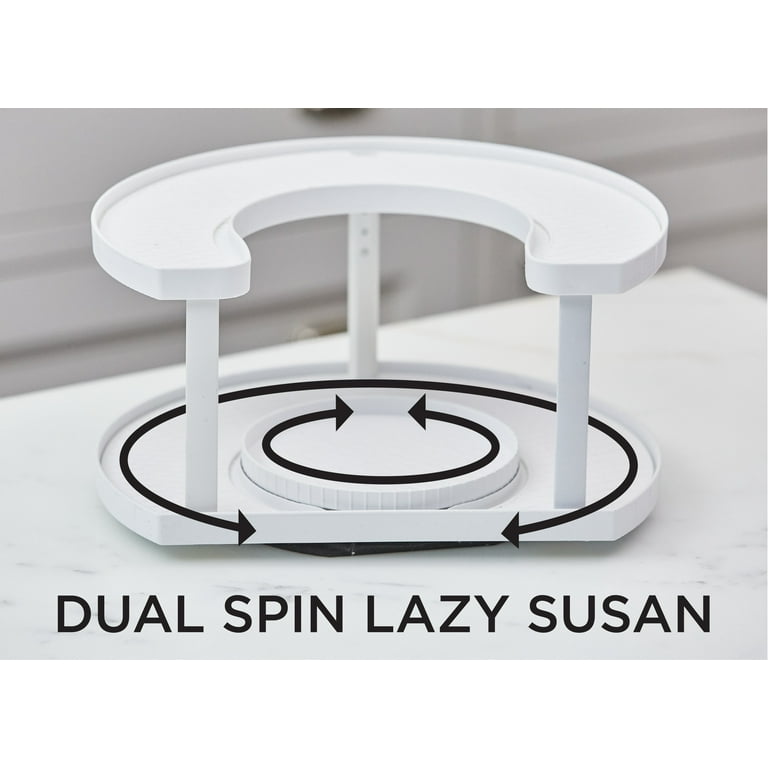  Allstar Innovations Spice Spinner Three-Tiered Spice Organizer  & Holder That Saves Space, Keeps Everything Neat, Organized & Within Reach  With Dual Spin Turntables Grey- 3 Tier : Home & Kitchen