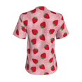 thumbnail image 3 of Uemuo Strawberry Printed Women's Classic V-Neck T-Shirt - Soft, Breathable, Moisture-Wicking, Perfect for Casual, Office, Travel, and Everyday Wear-XX-Large, 3 of 5