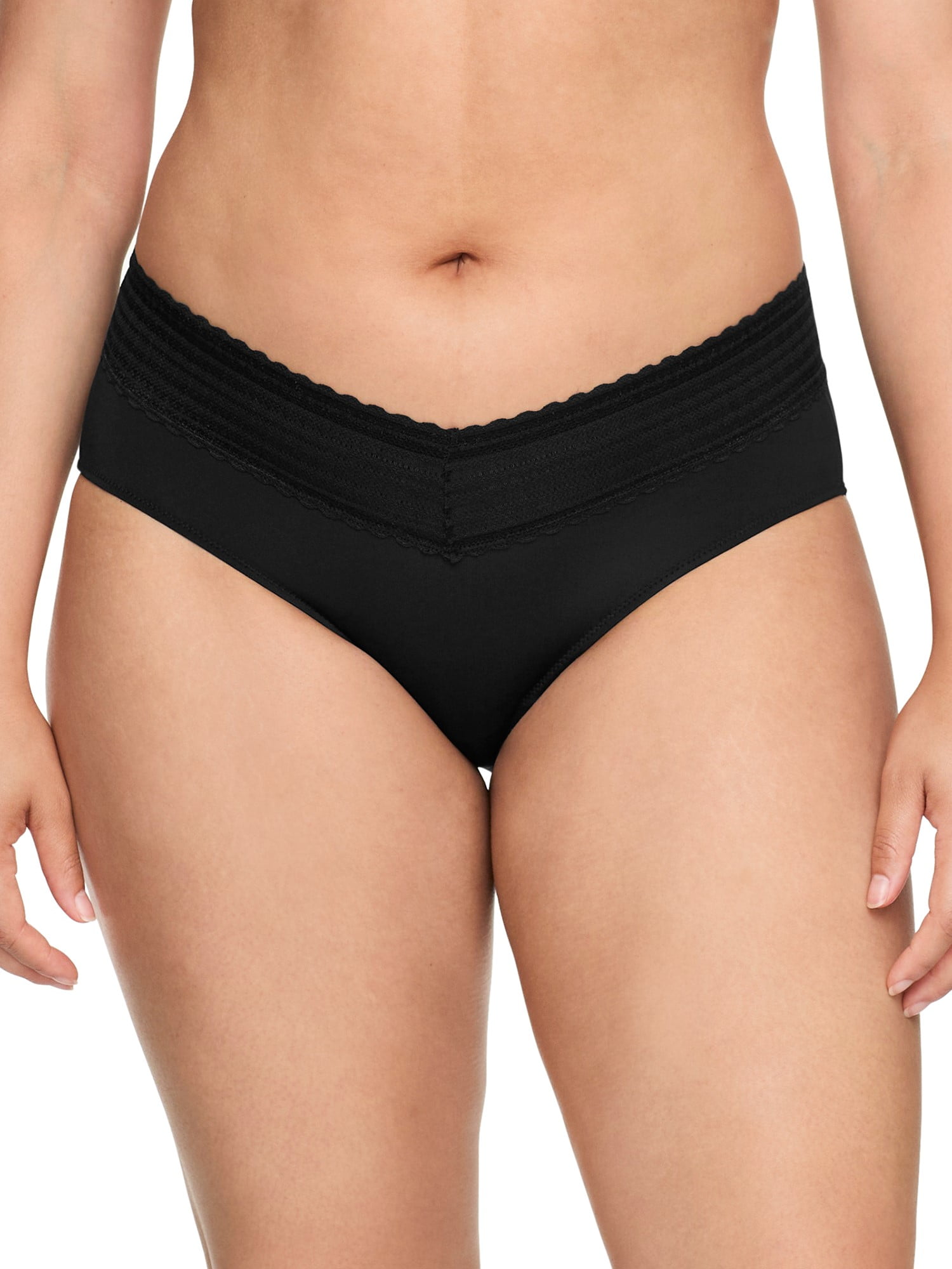 Warners® Blissful Benefits Women's Dig-Free Comfort Mid Waist Microfiber Hipster With Lace 3-Pack S-3XL