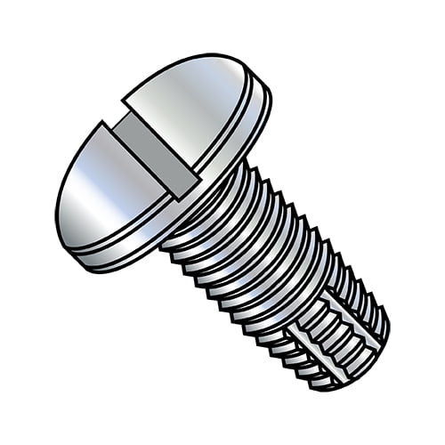 10-32X1 1/2 Slotted Pan Thread Cutting Screw Type F Fully Threaded Zinc (Pack Qty 3,000) BC-1124FSP
