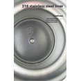 thumbnail image 5 of 24oz Vacuum Insulated Stainless Steel Water Bottle with Cup Lid-White 26-27s, 5 of 5