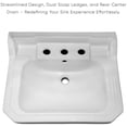 thumbnail image 2 of Whitehaus WHV024-L33-3H-PN Victoriahaus 23-1/2" Rectangular Ceramic Lavatory Console Sink, 2 of 5