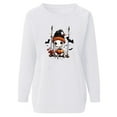 thumbnail image 4 of Jamicy Sweatshirts for Women Valentine's Day Gifts Halloween Pumpkin Sweatshirts for Women Funny Ghost Graphic Sweatshirt Spooky Season Party Sweater Fall Pullover Tops, 4 of 6