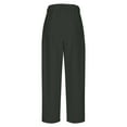 thumbnail image 4 of UYISJ Women's Corduroy Pants Mid Rise Elastic Waist Pants Casual Wide Leg Baggy Trousers Loose Fit Solid Pants with Pockets Army Green S, 4 of 8