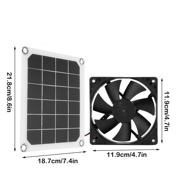 Greenhouses for Outdoors Panel Fans Kit 10W Powered Fan, Portable Metal Exhaust Ventilation for Chicken Coops Dog House,RV Window Exhaust