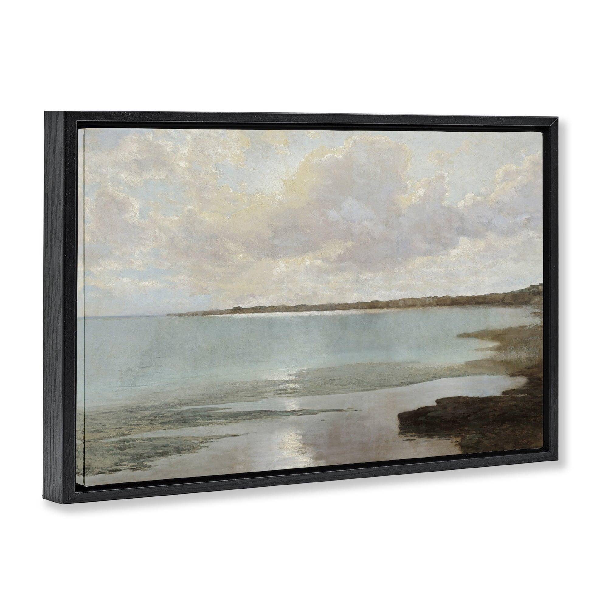 Stupell Industries At The Shore Horizon Black Framed Floater Canvas Wall Art, design by Christy McKee