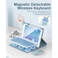 thumbnail image 3 of Funda con Teclado ABEIFAN para iPad 9ª Generación 2021 10.2" Azul, 3 of 8