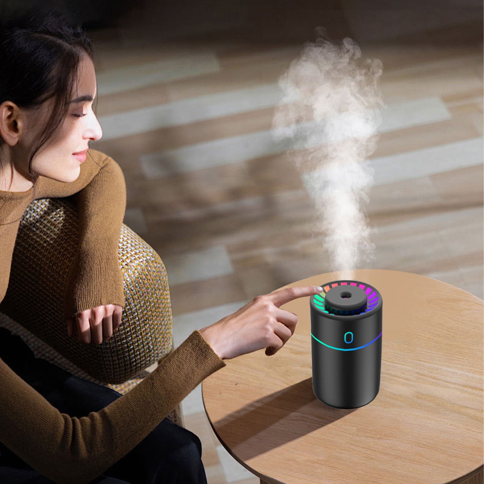 YiJuHui 2pcs USB Desktop Humidifier, Cool Mist Personal Air Vaporizer, Quiet Operation for Office, Bedroom, and Car Use
