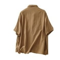 thumbnail image 1 of Blusa holgada informal vintage para mujer, de color liso, con peplum y manga larga, de lino, tallas M-XXL, adecuada para otoño/invierno/primavera, 1 of 8