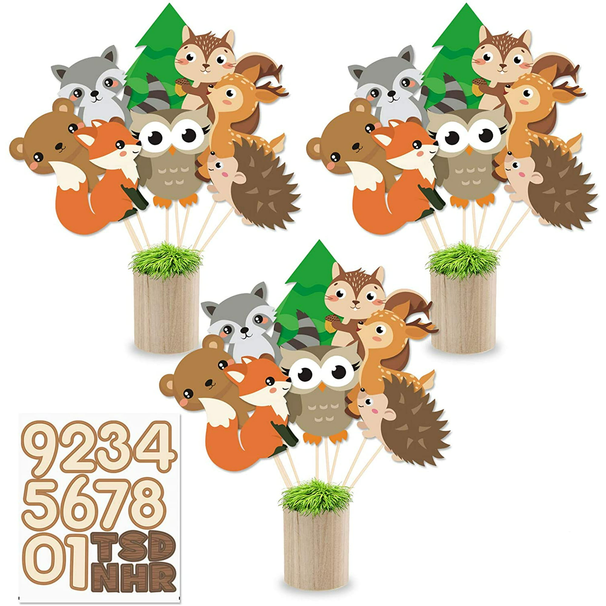 24 PCS Woodland Animals Centerpiece Sticks - Animals Table Toppers  Decorations - Woodland Forest Creature Cutouts Photo Booth Props for Wild  Woodland Baby Shower Birthday Party Favor Supplies | Walmart Canada