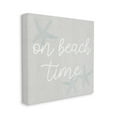 thumbnail image 3 of On Beach Time Starfish Phrase Coastal Graphic Art Gallery Wrapped Canvas Print Wall Art, 3 of 7