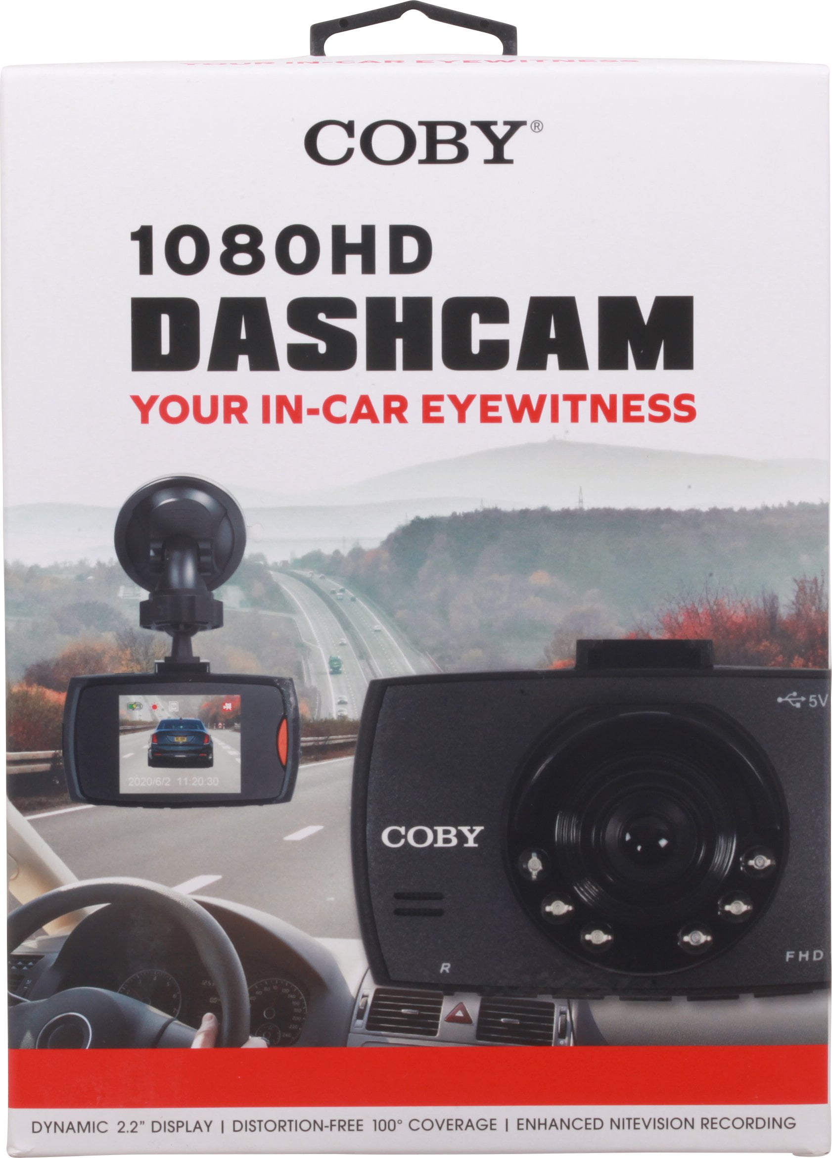 Coby 1080p Full HD Dash Cam Front Camera for Car | Car Dash Cam 4K with  Night Vision Camera | Dynamic 4K Dash Cam with 2.2’’ LCD Display | Loop