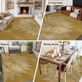 thumbnail image 5 of Brown Boho Area Rug 5x8 FT, Non Slip Bedroom Throw Carpet, Middle Century Abstract Floral Ethnic Art Washable Soft Floor Carpet Non-Shedding Rug for Living Room Nursery Dorm Office, 5 of 9