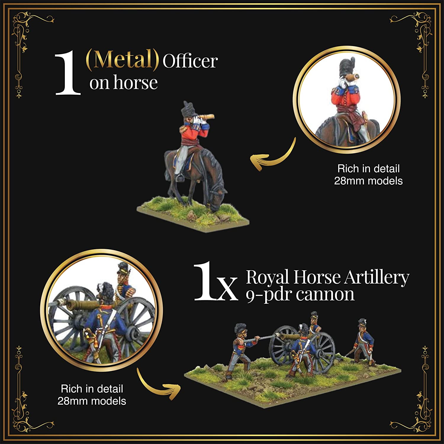 Wargames Delivered - Warlord Games Black Powder Napoleonic - British Starter Army (Waterloo Campaign) Miniatures