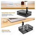 thumbnail image 4 of 【360 degree rotation under desk drawer Clamp-on Swivel Alloy Steel Drawer Desktop Organizer Easy to Instal/High capacity/desk drawer desk accessories (Black), 4 of 7