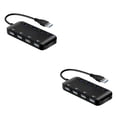 thumbnail image 2 of Sidaley HUB tipo C/USB3.0 de alta velocidad, divisor USB múltiple, expansor de 4 puertos, expansor USB múltiple, accesorios de computadora para PC negro USB3.0 2piezas, 2 of 5