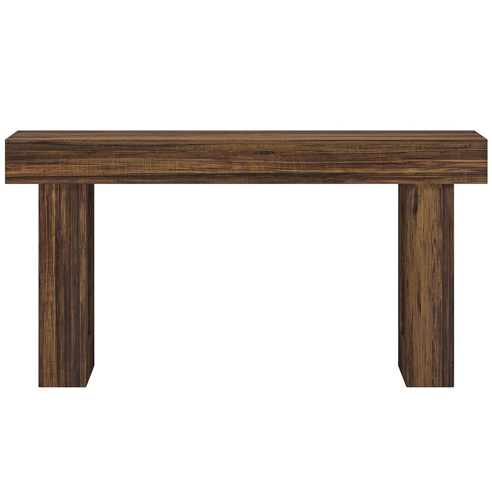 Barara King Console Table, Entryway Table, Console Sofa Table, Display Shelf,63-Inch Console Table, Farmhouse Wooden Sofa Table Entryway Table, Rustic Brown