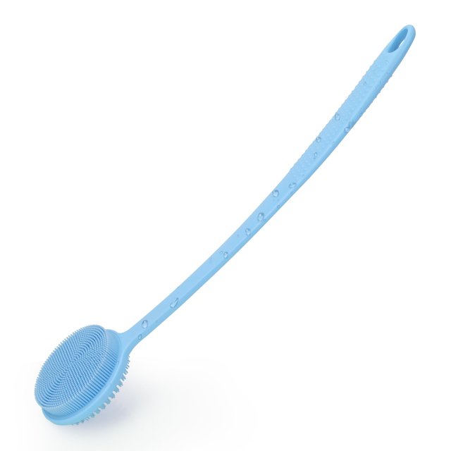 Fregadora trasera de silicona VWMYQ con mango largo de 43 cm para ducha