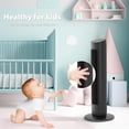 thumbnail image 4 of Tower Fan,85°Oscillating Quiet Cooling Standing Floor Fans with 15H Timer & Remote Control,3 Wind Speed 3 Wind Modes LED Display Bladeless Portable Household Electric Fan,Bedroom Office,Black, 4 of 7